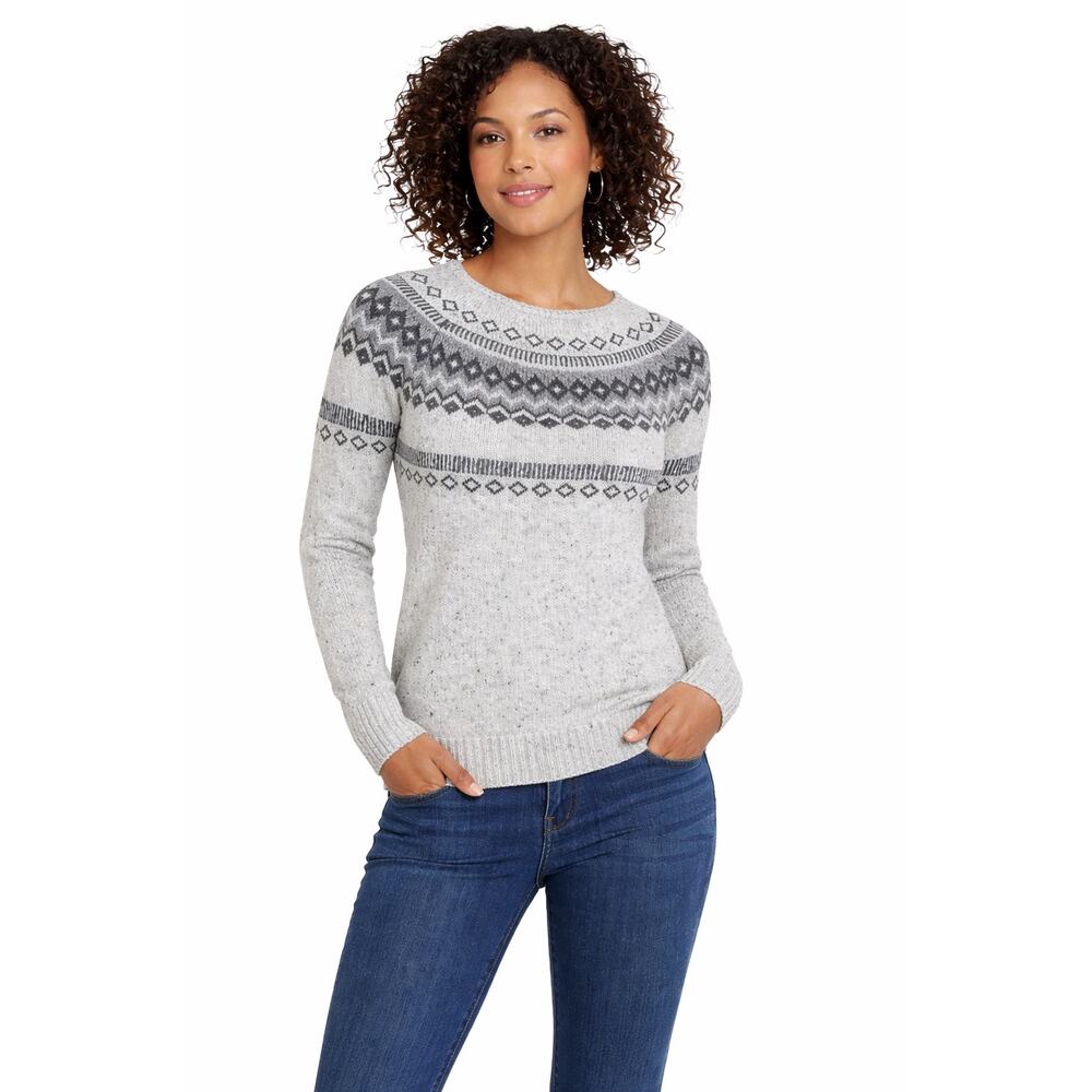 Weatherproof Vintage Fair Isle Crewneck Sweater Womens S NWT